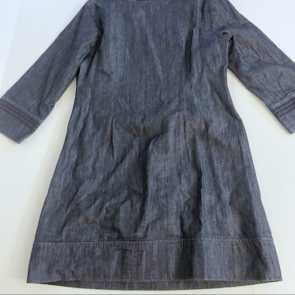 BODEN Jean Dress Size 2 Long Sleeve Embroidered Accent - Picture 6 of 6